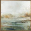 Canvas Art-Kirkland's Home A Quiet Place Gold Framed Canvas Art Print Gray/Blue