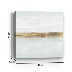 Canvas Art-Kirkland's Home A Quiet View Giclee Canvas Art Print, 40X40 In. White/Gold