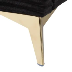 Beds & Headboards-Kirkland's Home Abba Velvet Ribbed Queen Bed Frame Black