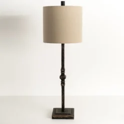 Buffet Lamps-Kirkland's Home Abbott Antique Black Buffet Lamp Tan