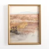 Framed Art-Kirkland's Home Abstract Desert With Gold Foil Framed Art Print Brown/Tan/Gold