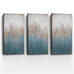 Canvas Art-Kirkland's Home Abstract 3-Pc. Giclee Canvas Art Print Set Blue