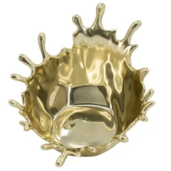 Decorative Trays-Kirkland's Home Abstract Splashing Trim Tray Gold