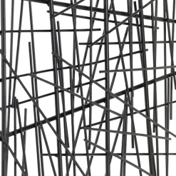 Wall Plaques-Kirkland's Home Abstract Square Metal Wall Plaque Black