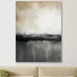 Canvas Art-Kirkland's Home Abstract Sunset Canvas Art Print Tan/Black/White