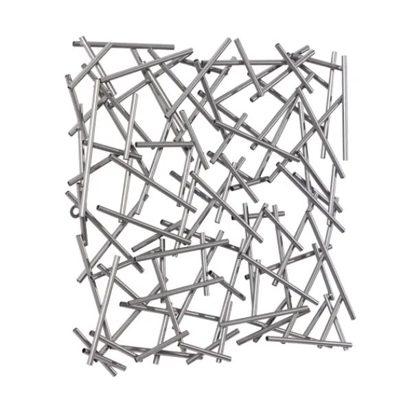 Wall Plaques-Kirkland's Home Abstract Tubes Spill Wall Plaque Silver