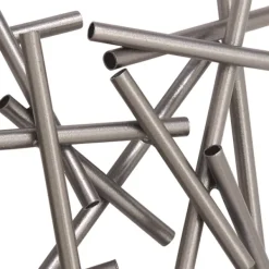 Wall Plaques-Kirkland's Home Abstract Tubes Spill Wall Plaque Silver