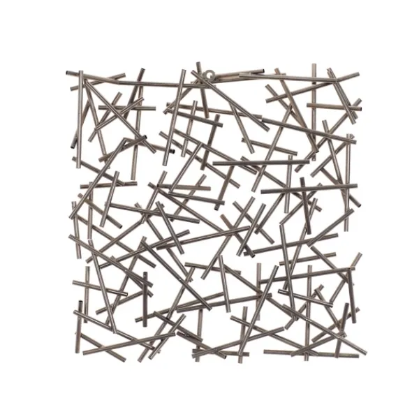 Wall Plaques-Kirkland's Home Abstract Tubes Spill Wall Plaque Silver