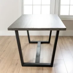 Dining Tables-Kirkland's Home Acacia Wood And Metal Industrial Dining Table Brown/Black