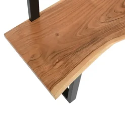 Entryway Furniture-Kirkland's Home Acacia Wood Modern Storage Hooks Hall Tree