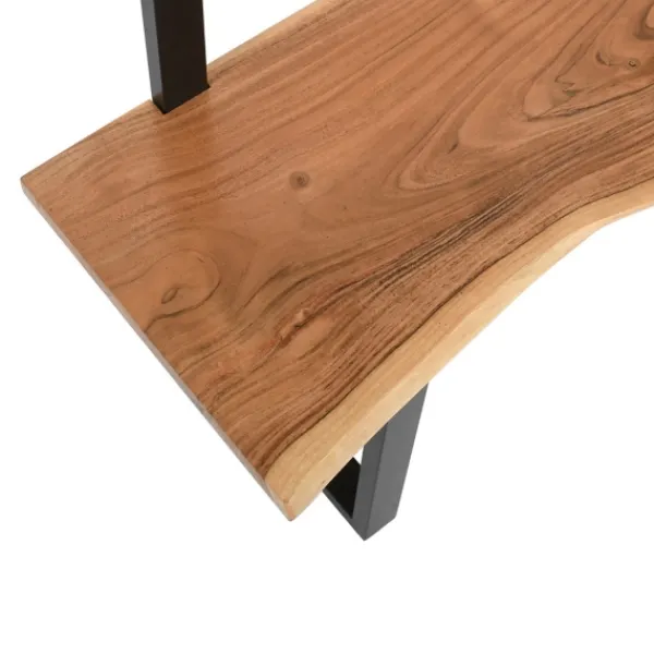 Entryway Furniture-Kirkland's Home Acacia Wood Modern Storage Hooks Hall Tree