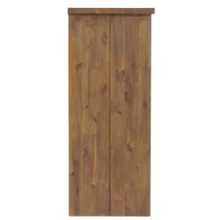 Entryway Furniture-Kirkland's Home Acacia Wood X Back Storage Shoe Cubbie Black/Brown