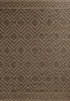 Outdoor Rugs-Kirkland's Home Adelaide Diamond Outdoor Area Rug, 5X7 Brown