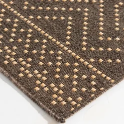 Outdoor Rugs-Kirkland's Home Adelaide Diamond Outdoor Area Rug, 7X9 Brown