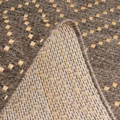 Outdoor Rugs-Kirkland's Home Adelaide Diamond Outdoor Area Rug, 7X9 Brown