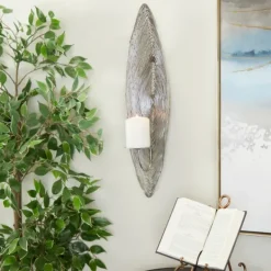 Sconces-Kirkland's Home Adrienne Steel Spiral Sconce Silver