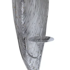 Sconces-Kirkland's Home Adrienne Steel Spiral Sconce Silver