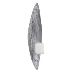 Sconces-Kirkland's Home Adrienne Steel Spiral Sconce Silver