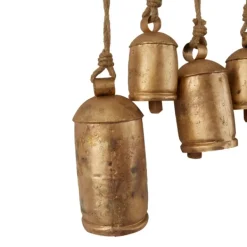 Decorative Accents-Kirkland's Home Aged Round Bells Wall Plaque Gold