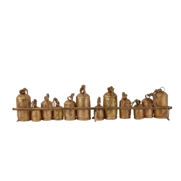 Decorative Accents-Kirkland's Home Aged Round Bells Wall Plaque Gold