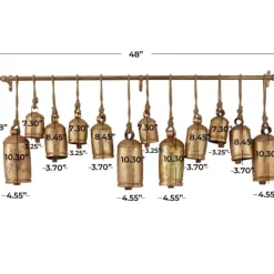 Decorative Accents-Kirkland's Home Aged Round Bells Wall Plaque Gold