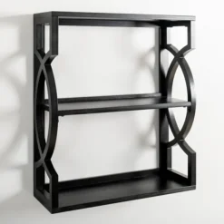 Shelves-Kirkland's Home Agnes Black 3-Tier Wall Shelf