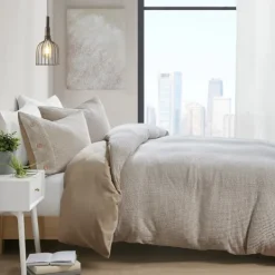 Duvets-Kirkland's Home Alaya 4-Pc. Full/Queen Waffle Duvet Set Tan