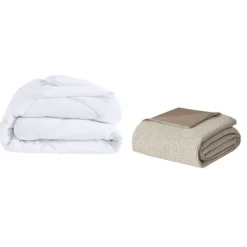 Duvets-Kirkland's Home Alaya 4-Pc. Full/Queen Waffle Duvet Set Tan
