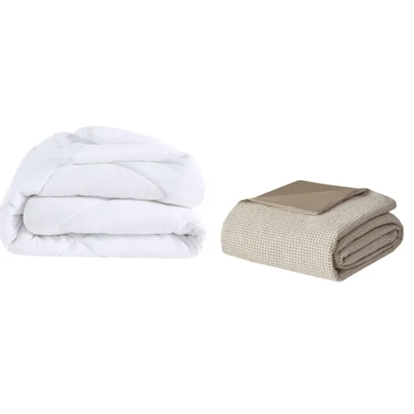 Duvets-Kirkland's Home Alaya 4-Pc. Full/Queen Waffle Duvet Set Tan