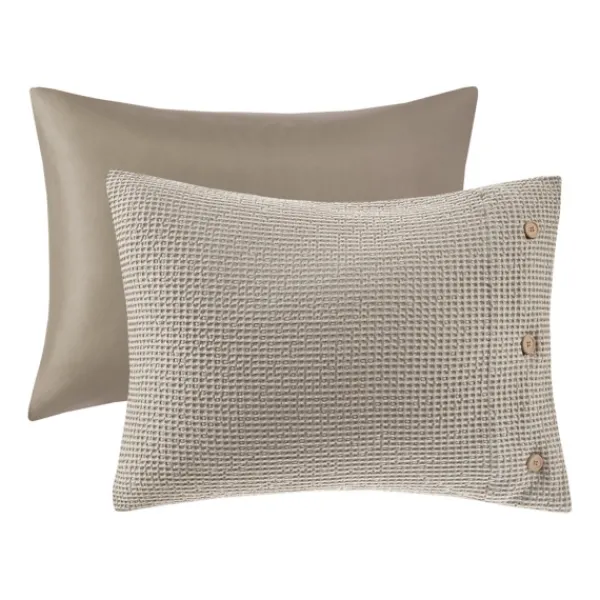 Duvets-Kirkland's Home Alaya 4-Pc. Full/Queen Waffle Duvet Set Tan