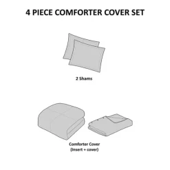 Duvets-Kirkland's Home Alaya 4-Pc. Full/Queen Waffle Duvet Set Tan