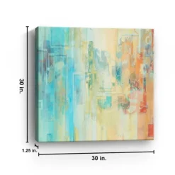 Canvas Art-Kirkland's Home Alley Walls Canvas Art Print Blue/Yellow