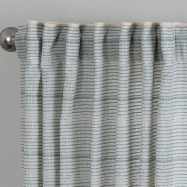 Curtains & Drapes-Kirkland's Home Aloe Plaid Pleated Single Curtain Panel, 84 In. Green