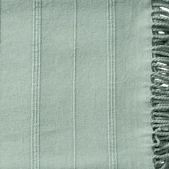 Blankets & Throws-Kirkland's Home Aloe Woven Stripes Cotton Throw Blue