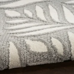Outdoor Rugs-Kirkland's Home Aloha Ash Botanical Indoor/Outdoor Area Rug, 7X10 Green/White