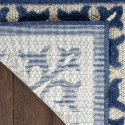 Outdoor Rugs-Kirkland's Home Aloha Blue Geometric Indoor/Outdoor Area Rug, 9X12 Blue/Gray