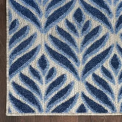 Outdoor Rugs-Kirkland's Home Aloha Botanical Indoor/Outdoor Rug, 5X7 Blue