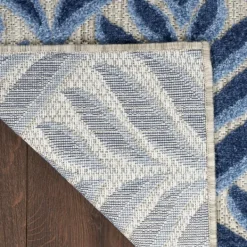 Outdoor Rugs-Kirkland's Home Aloha Botanical Indoor/Outdoor Rug, 3X5 Blue