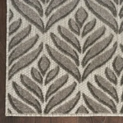 Outdoor Rugs-Kirkland's Home Aloha Botanical Indoor/Outdoor Rug, 3X5 Gray