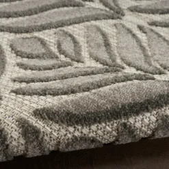 Outdoor Rugs-Kirkland's Home Aloha Botanical Indoor/Outdoor Rug, 9X12 Gray