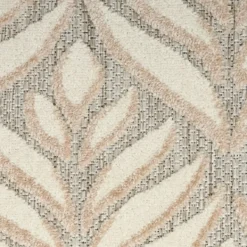 Outdoor Rugs-Kirkland's Home Aloha Ivory Botanical Indoor/Outdoor Area Rug, 5X7 Ivory/Gray