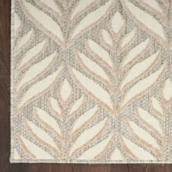 Outdoor Rugs-Kirkland's Home Aloha Ivory Botanical Indoor/Outdoor Area Rug, 6X9 Ivory/Gray