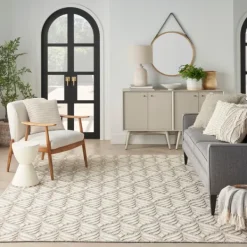 Outdoor Rugs-Kirkland's Home Aloha Ivory Botanical Indoor/Outdoor Area Rug, 6X9 Ivory/Gray