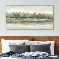 Framed Art-Kirkland's Home Along The Way I Framed Canvas Art White/Brown/Tan