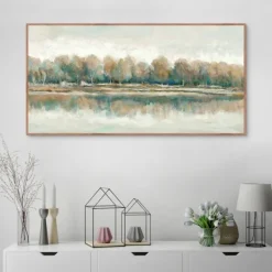 Framed Art-Kirkland's Home Along The Way I Framed Canvas Art White/Brown/Tan