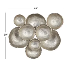 Wall Plaques-Kirkland's Home Aluminum Clustered Bowls Wall Plaque Silver