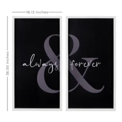 Wall Quotes & Signs-Kirkland's Home Always & Forever Framed Wall Plaques, Set Of 2 Black