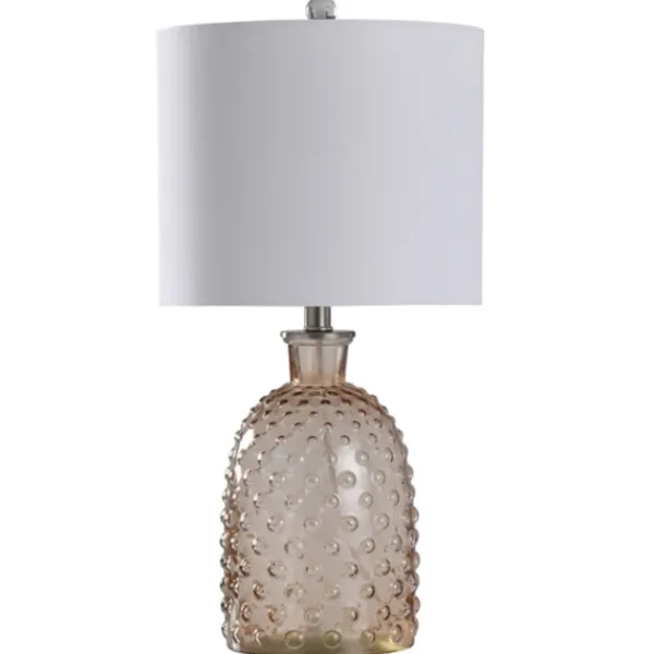 Table Lamps-Kirkland's Home Amber Tinted Glass Jar Table Lamp Tan