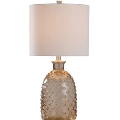 Table Lamps-Kirkland's Home Amber Tinted Glass Jar Table Lamp Tan