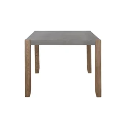 Dining Tables-Kirkland's Home Amber Wood Faux Concrete Top Dining Table Brown